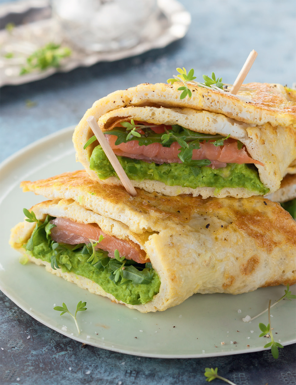 Omelette Wraps with Smoked Salmon