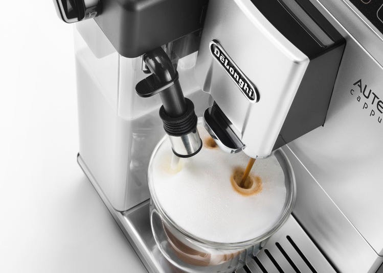 Talking Christmas with Michael - DeLonghi Autentica Cappuccino Coffee Machine Close-Up