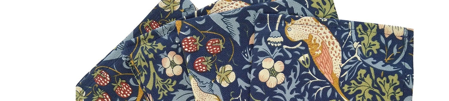 William Morris Strawberry Thief Navy