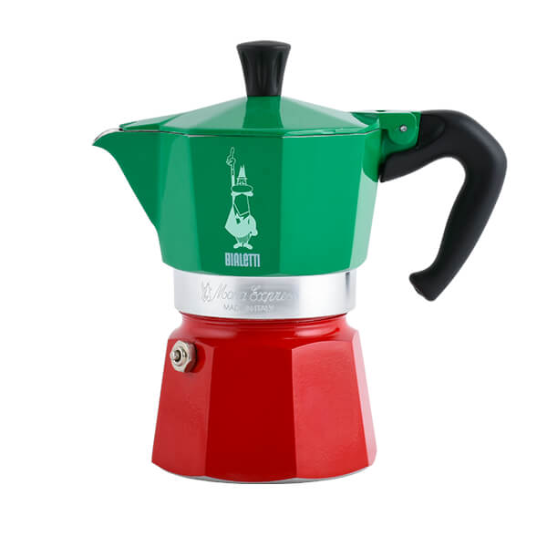 Photos - Coffee Maker Bialetti Moka Express 6 Cup Espresso Maker Tricolore Italia 