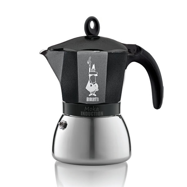 Photos - Coffee Maker Bialetti Moka Induction 6 Cup Espresso Maker Black 