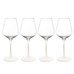 Villeroy & Boch Manufacture Rock Blanc Set of 4 White Wine Goblets