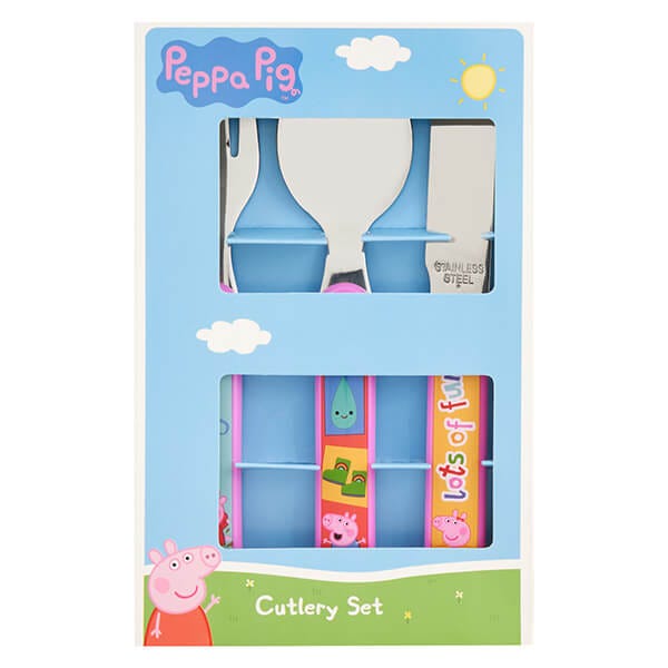 Peppa Pig Perfect Day 3 Piece Metal Cutlery Set 18351821 Harts of Stur