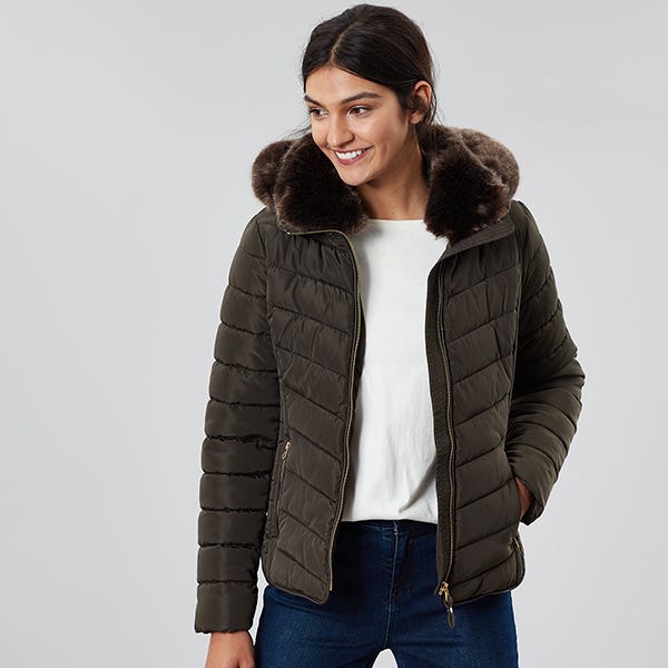 Joules gosway padded jacket heritage green on sale
