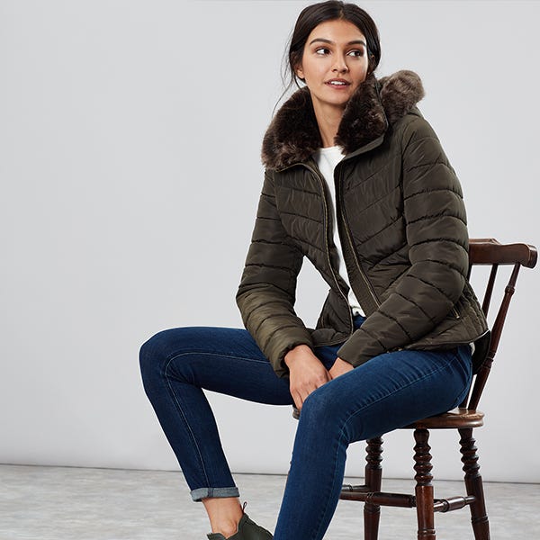 Gosway chevron quilted padded jacket deals