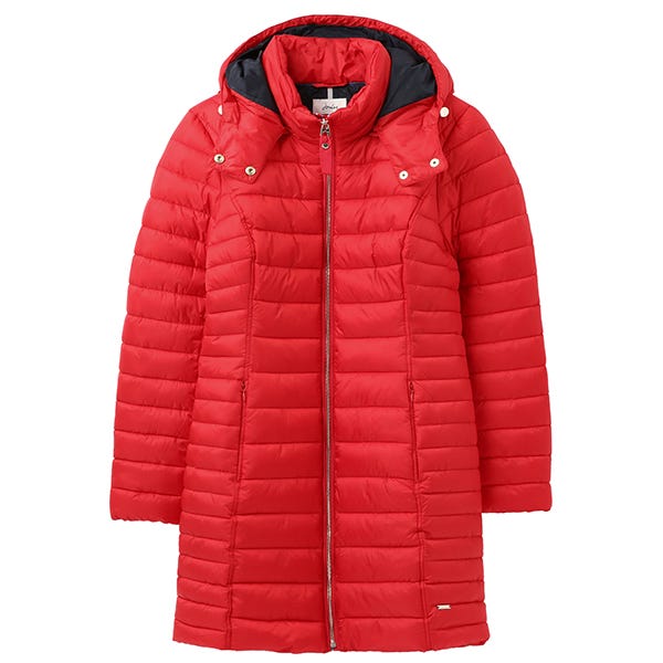 Buy Joules Canterbury Long Green Padded Coat from the Joules online shop