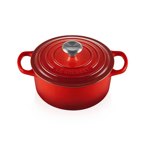 Photos - Stockpot Le Creuset Signature Cerise Cast Iron 22cm Round Casserole 