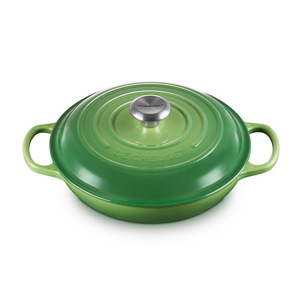 Photos - Stockpot Le Creuset Signature Bamboo Cast Iron 26cm Shallow Casserole 