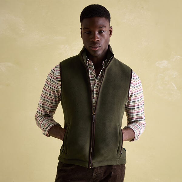 Fleece gilet mens shop