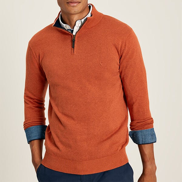 Mens funnel neck zip jumper new arrivals