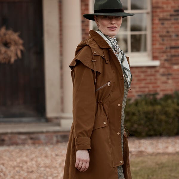 Joules Eagle Brown Canter Long Wax Jacket Harts of Stur