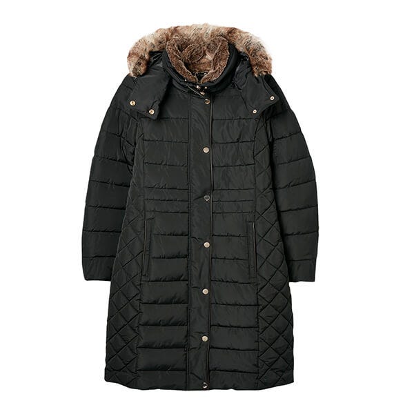 Joules black padded jacket sales