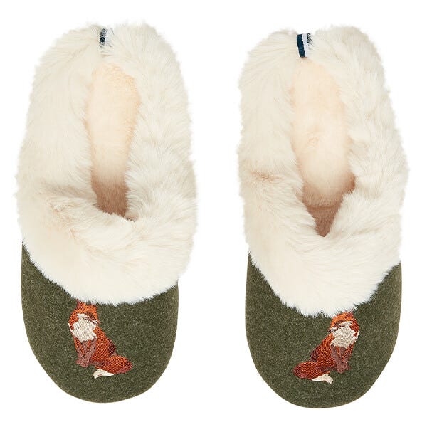 Joules Heritage Green Slippet Luxe Slippers Harts of Stur