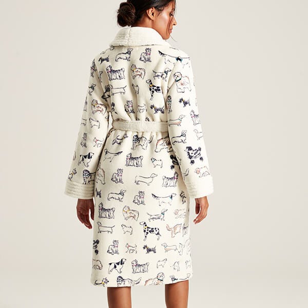 Joules Party Cream Dogs Matilda Dressing Gown Harts of Stur
