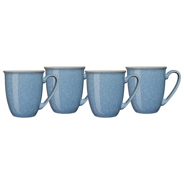 Photos - Mug / Cup Denby Elements Blue Set Of 4 Coffee Mugs 