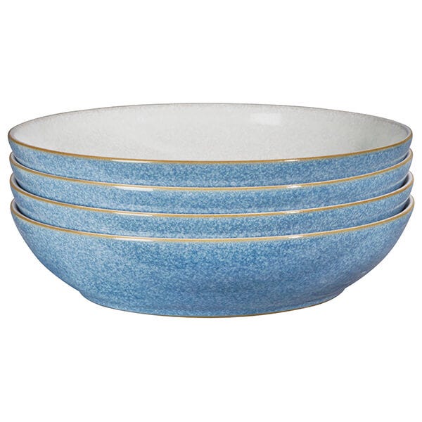 Photos - Salad Bowl / Serving Platter Denby Elements Blue Set Of 4 Pasta Bowls 