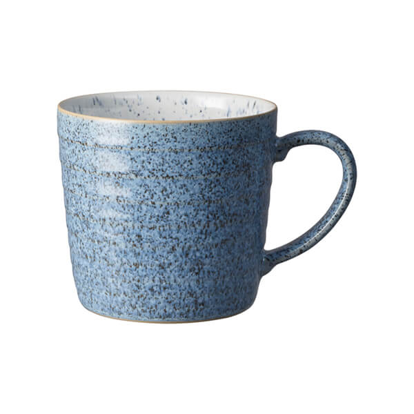 Photos - Mug / Cup Denby Studio Blue Flint/Chalk Ridged Mug 