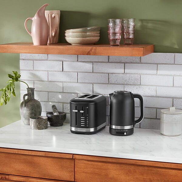 KitchenAid Breakfast Suite Matte Black 2 Slice Toaster 5KMT2109BBM Harts of Stur