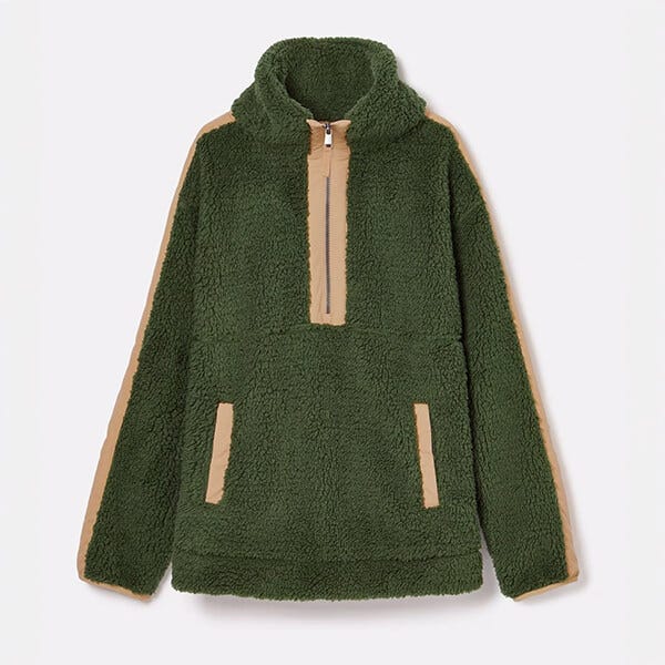 Green fleece quarter zip online