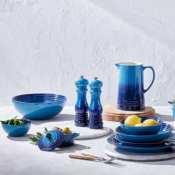Le Creuset Azure Stoneware 27cm Dinner Plate 70202272200099 Harts of Stur