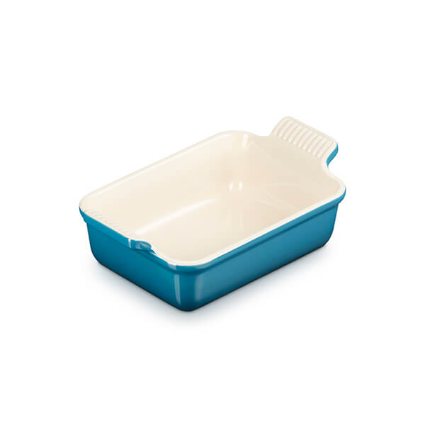 Photos - Bakeware Le Creuset Deep Teal Stoneware Small 19cm Heritage Rectangular Dish 