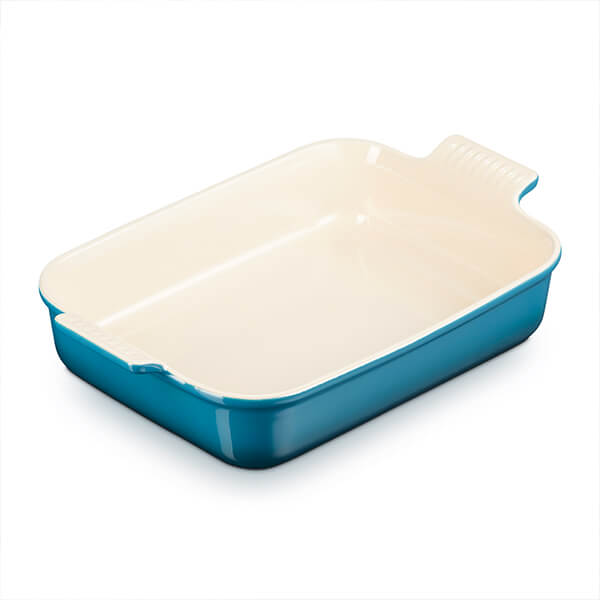 Photos - Bakeware Le Creuset Deep Teal Stoneware Large 32cm Heritage Rectangular Dish 