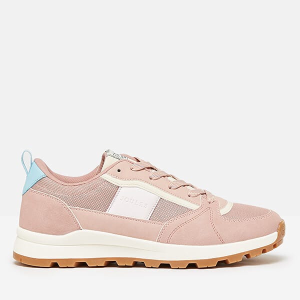 Pink and white chunky trainers store