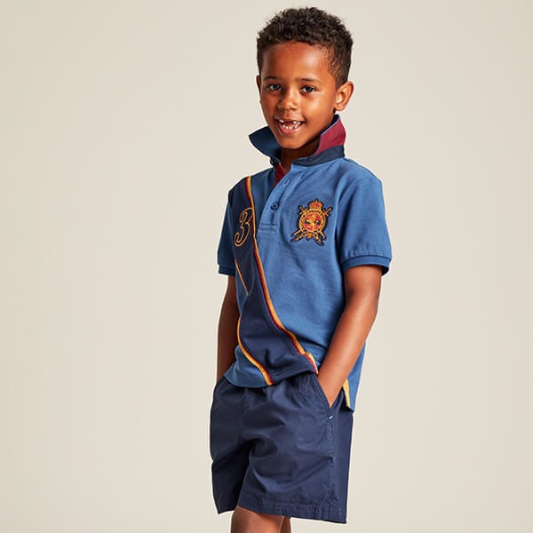 Joules Kids Ink Blue Harry Polo Shirt Harts of Stur