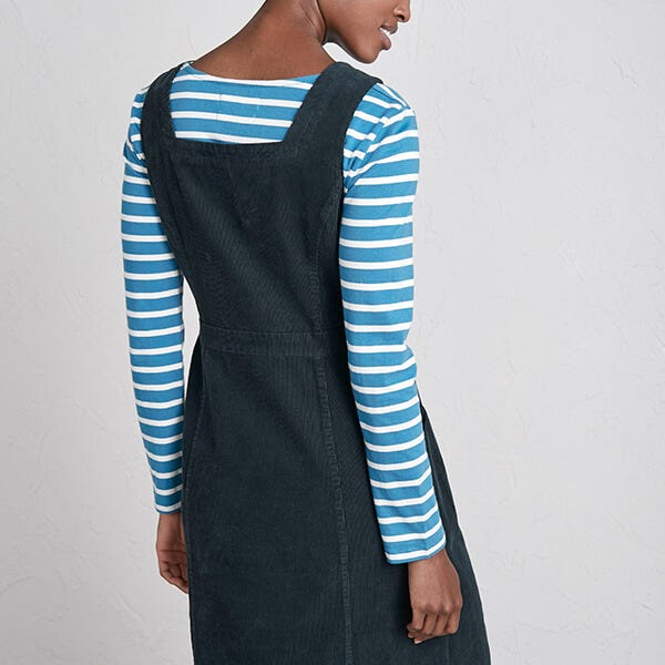 SeaSalt High Deck Pinafore Dress Fathom Size 10 Harts of Stur