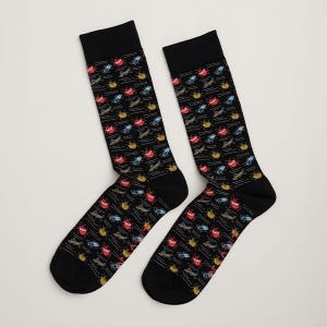 Seasalt Mens Bamboo Arty Socks Lowarther Onyx Size 8-12