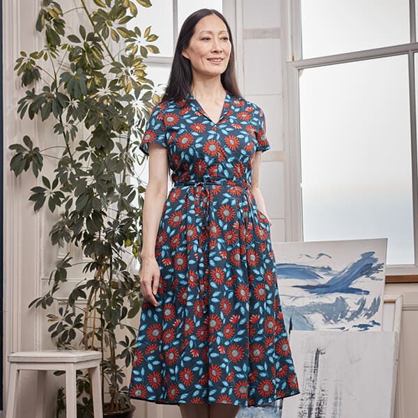 Seasalt Top Terrace Dress Woodcut Sunflower Night Harts of Stur