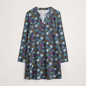 Seasalt Wreathe Tunic Woodblock Bloom Dusky Jade