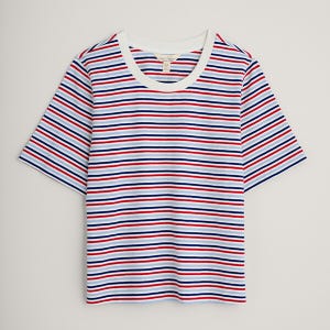 Seasalt Copseland Striped T-Shirt Tri Pellitras Chalk Relish