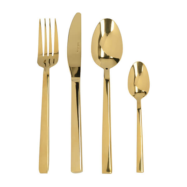 Photos - Cutlery Set Mikasa Ciara Diseno 16 Piece  Gold 