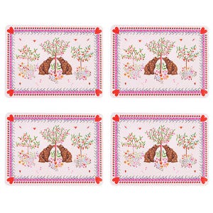 Cath Kidston Oh My Heart Set of 4 Cork Backed Placemats