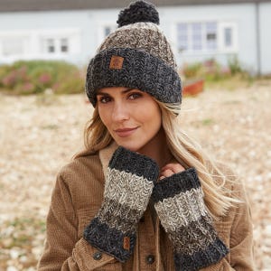 Pachamama Cotopaxi Natural Hat & Handwarmers Set