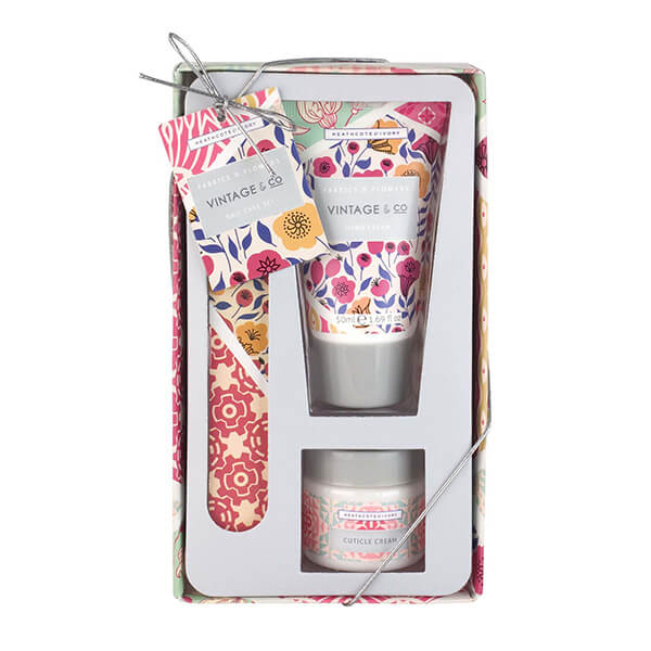 Vintage & Co Fabric & Flowers Nail Care Set