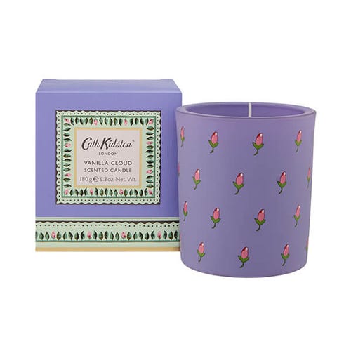 Cath Kidston Home Fragrance Vanilla Cloud Lilac Glass Candle 180g