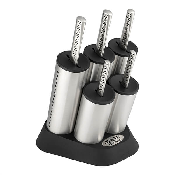 Photos - Kitchen Knife Global Ukon Cylinder Engine Knife Block 6 Piece 