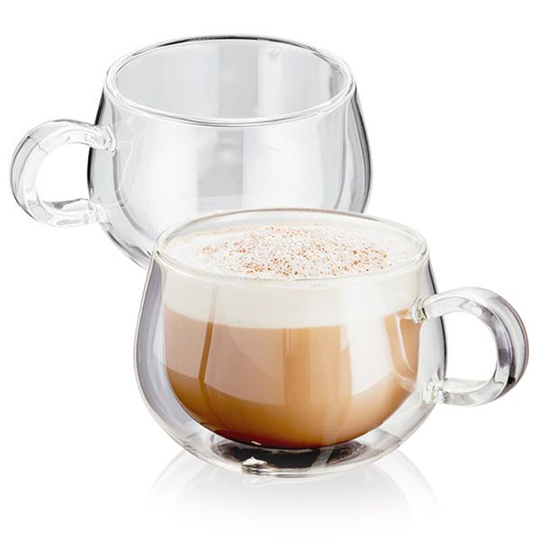 Photos - Mug / Cup Judge Double Walled Set Of 2 225ml Cappuccino Glasses JDG30 