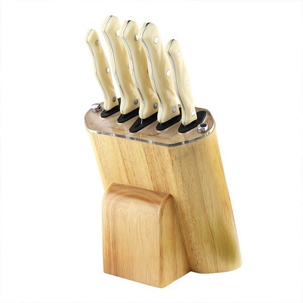 Photos - Kitchen Knife Rockingham Forge 6 Piece Self-sharpening Knife Block Set