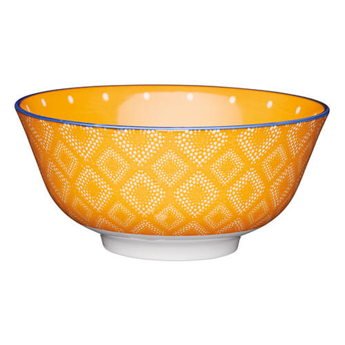 Photos - Salad Bowl / Serving Platter Kitchen Craft KitchenCraft Glazed Stoneware Bowl Orange Spot 