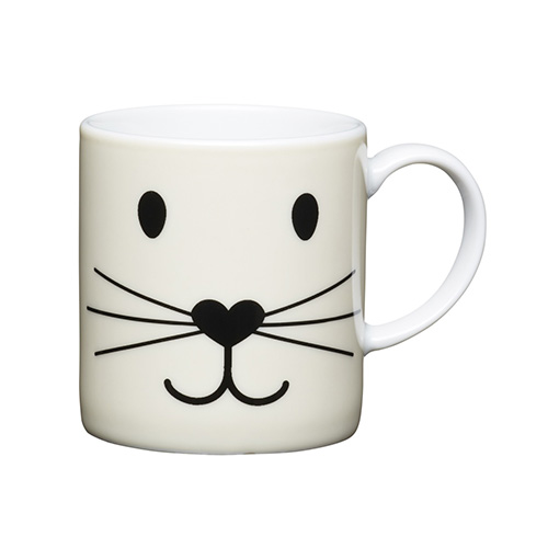Photos - Mug / Cup Kitchen Craft KitchenCraft Cat Face Porcelain Espresso Cup 