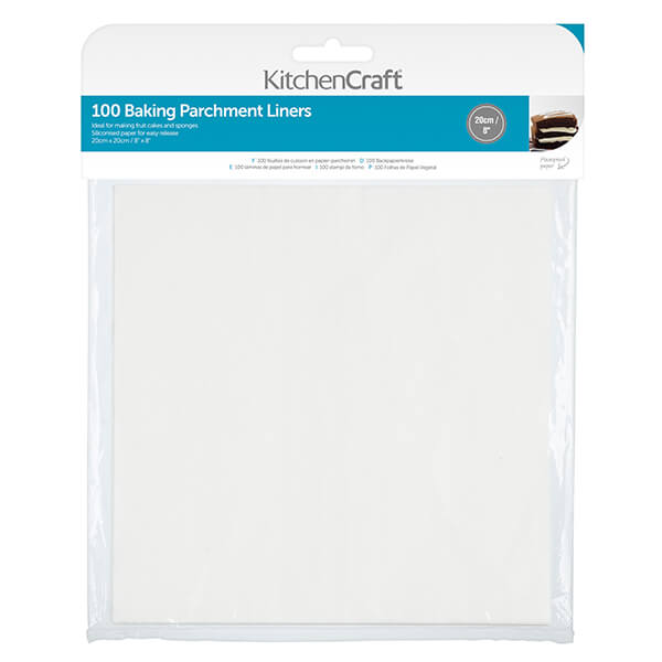 Photos - Bakeware Kitchen Craft KitchenCraft Square 20cm Siliconised Baking Papers 