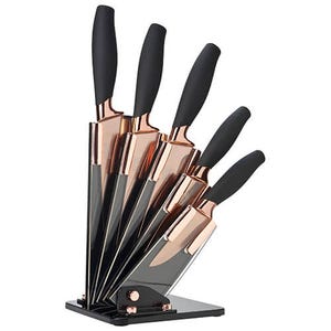Taylor's Eye Witness Brooklyn Rose Gold 5 Piece Fan Shaped Knife Block Set