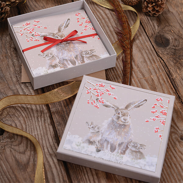 Photos - Accessory Wrendale Designs 'Snowfall' Hare Luxury Boxed Christmas Cards