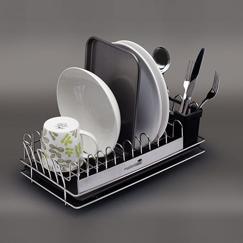 Master Class Compact Stainless Steel Dish Rack Drainer MCDISHCOMP Harts of Stur