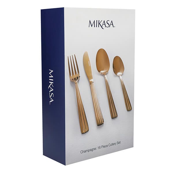 Mikasa Champagne 16 Piece Stainless Steel Cutlery Set MKCUTCHAMP16PC Harts of Stur