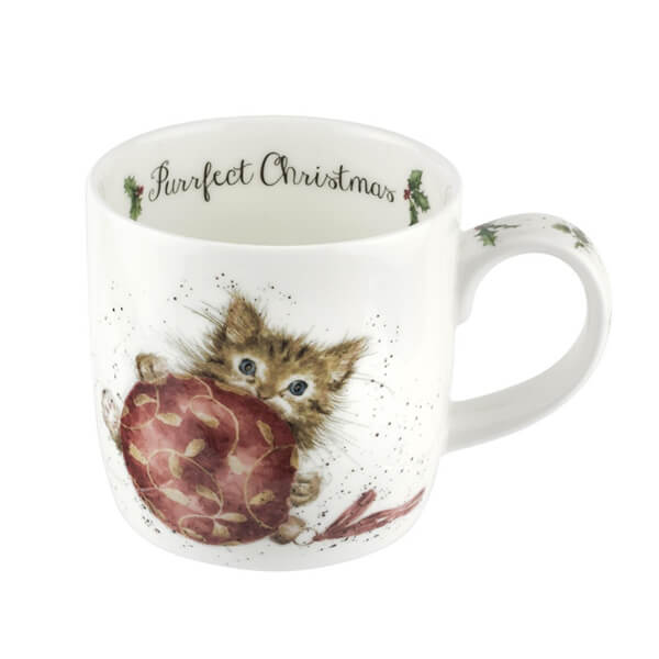 Wrendale Designs Fine Bone China Mug Purrfect Christmas Kitten Mmqo5629 Xt Harts Of Stur