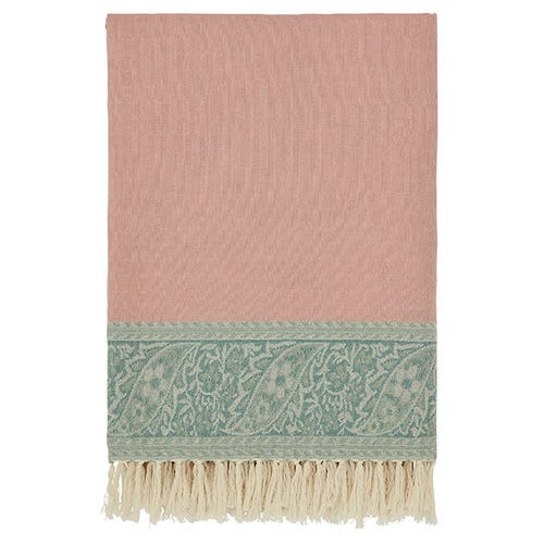 Morris & Co Strawberry Thief/Severn Cochineal Pink 130x170cm Throw